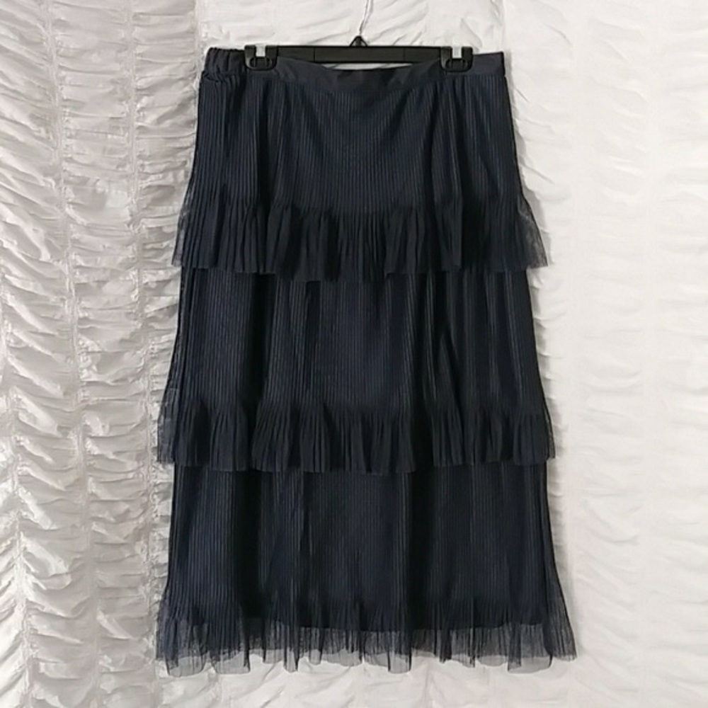 LC Lauren Conrad Layered Tiered Midi Skirt